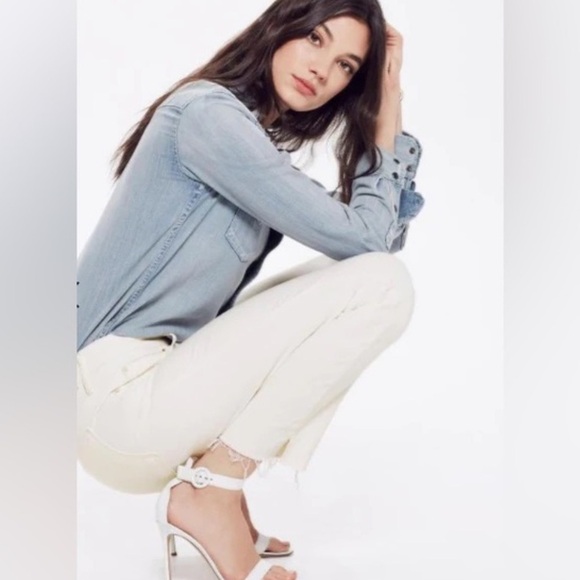 Mother - The Rascal Ankle Snippet in Whipping the Cream - Picture 10 of 15